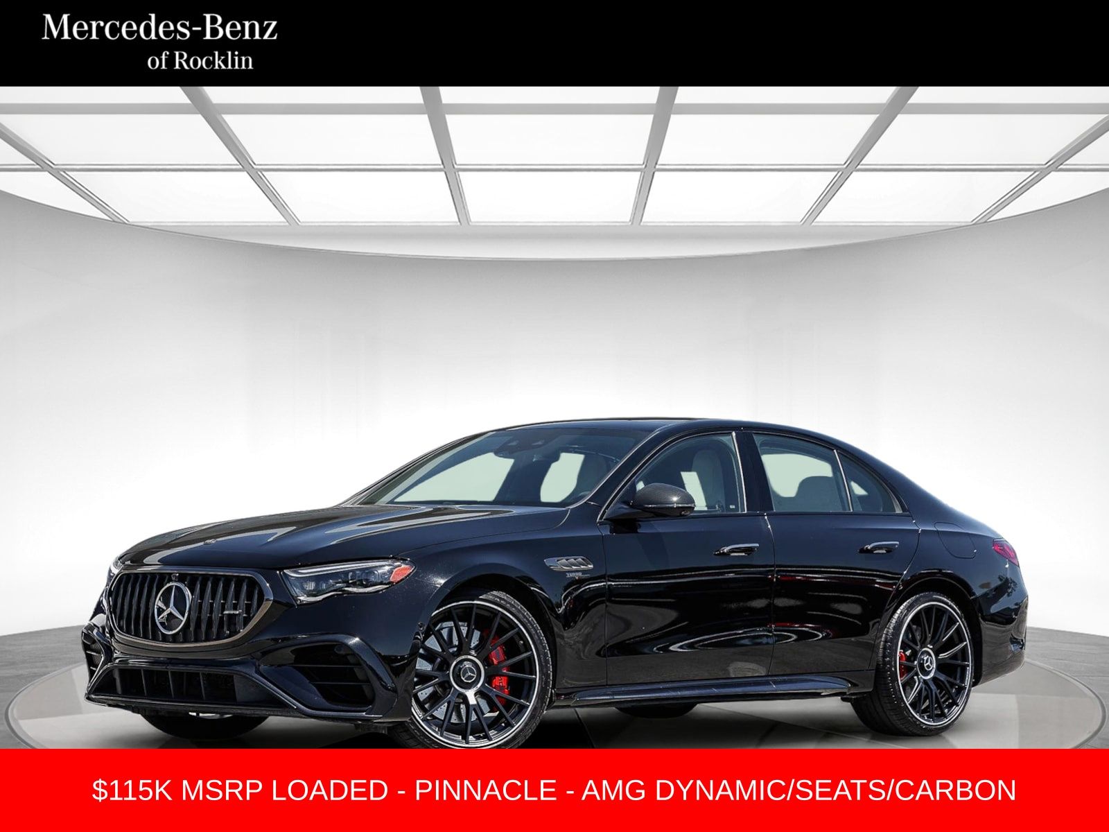 Black 2025 Mercedes-Benz E-Class Sedan All-Wheel Drive 9-Speed Automatic