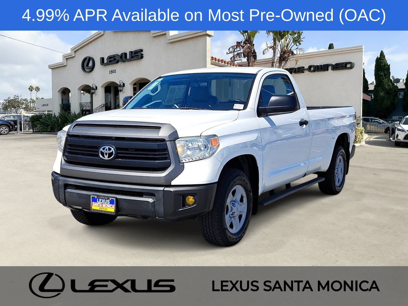 Super White 2014 Toyota Tundra Pickup Truck 4X2 5-Speed Automatic Overdrive