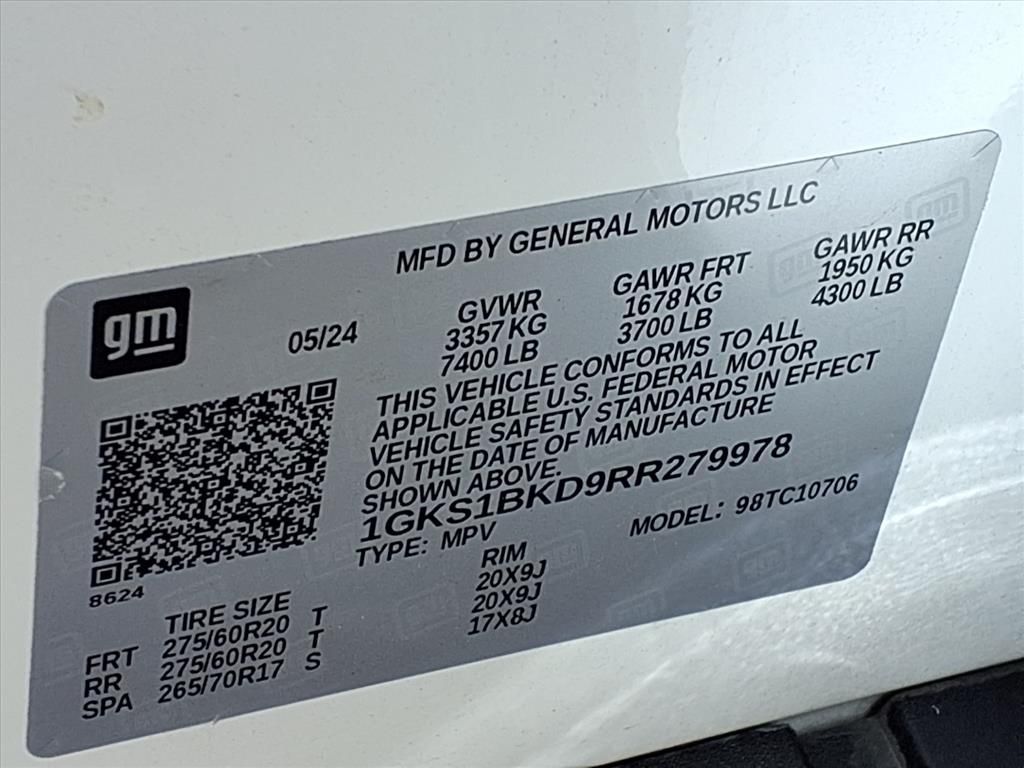 2024 GMC Yukon SLT White at DeMontrond Automotive Group