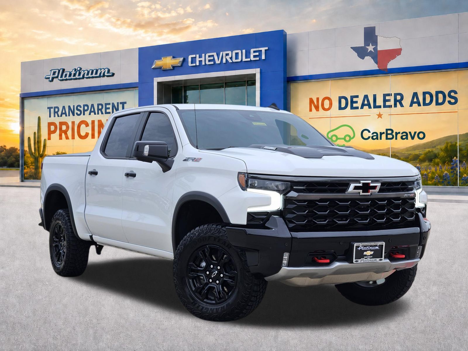 Summit White 2026 Chevrolet Silverado 1500 Pickup Truck Four-Wheel Drive Automatic