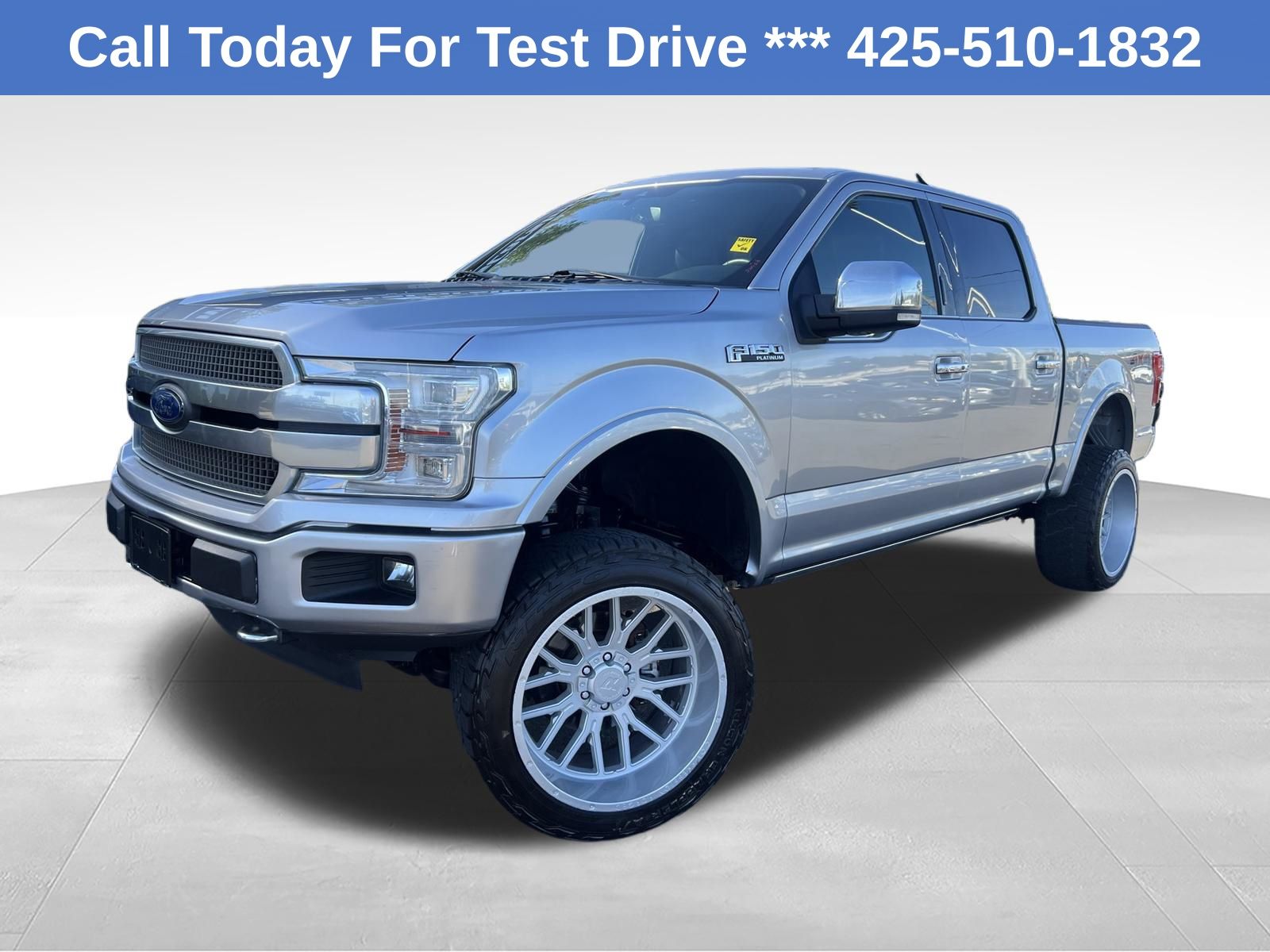 Silver Metallic 2020 Ford F-150 Pickup Truck Four-Wheel Drive Automatic