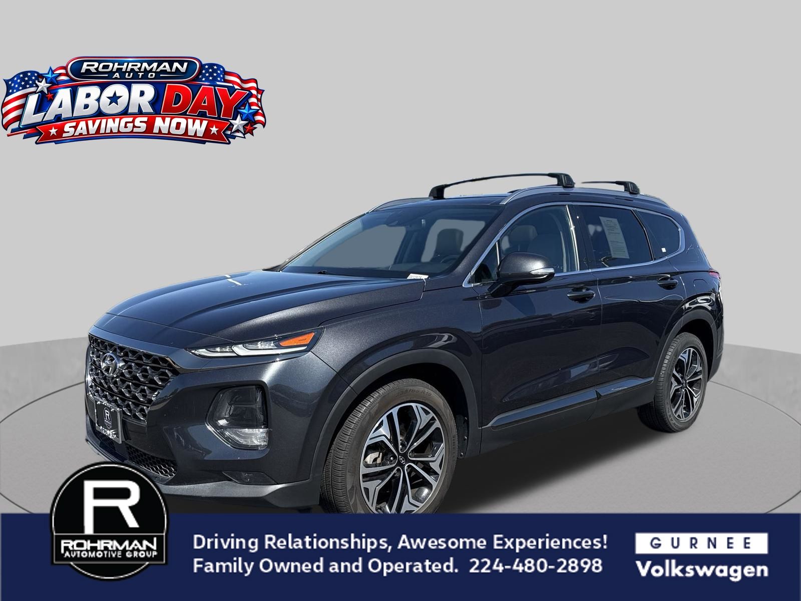 Portofino Gray 2020 Hyundai Santa Fe SUV / Crossover All-Wheel Drive 8-Speed Automatic