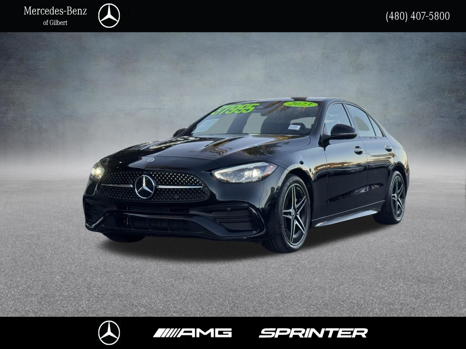 Black 2023 Mercedes-Benz C-Class C 300 RWD Sedan Rear-Wheel Drive 9-Speed Automatic