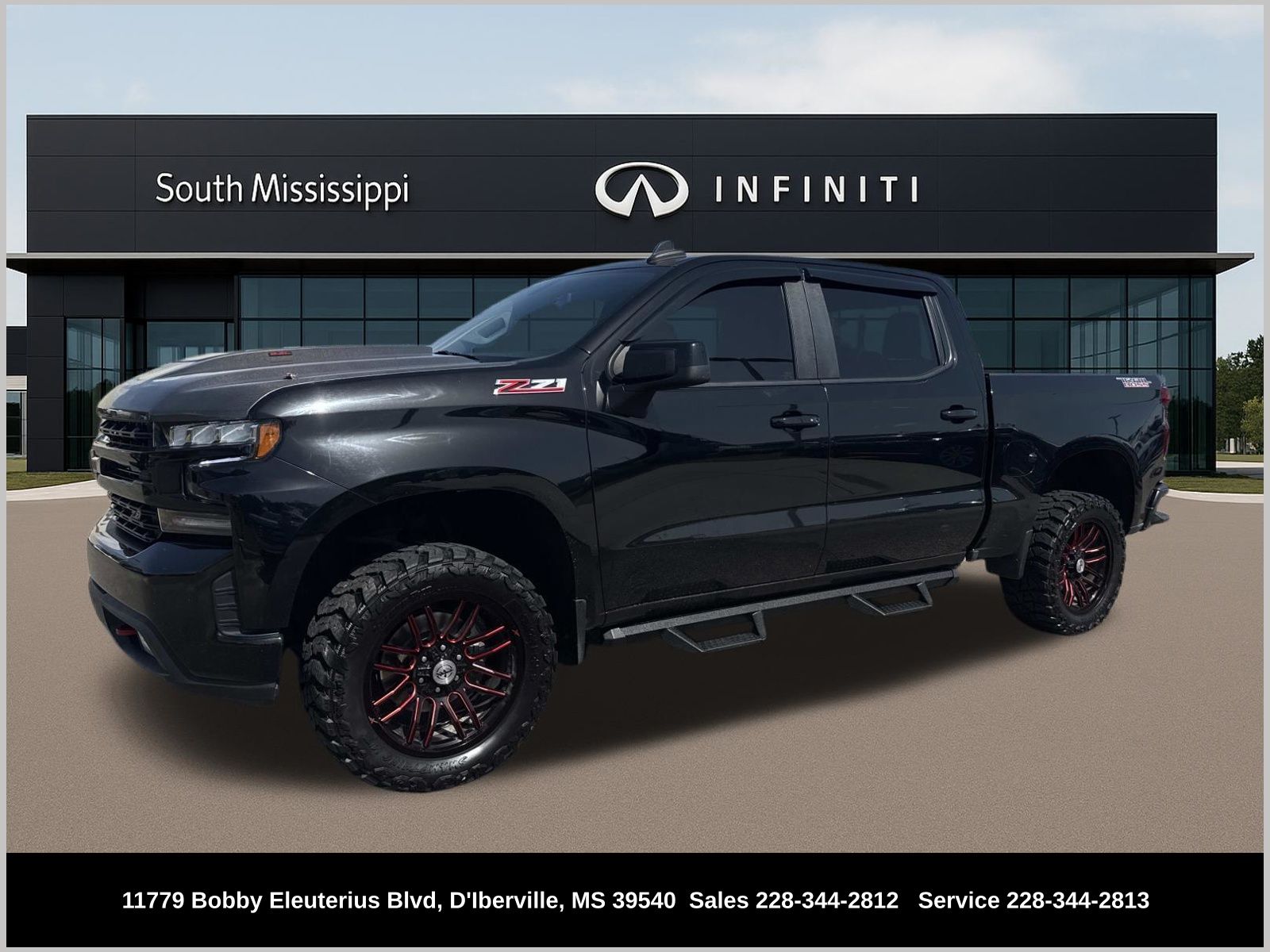 Black 2022 Chevrolet Silverado 1500 Pickup Truck Four-Wheel Drive Automatic