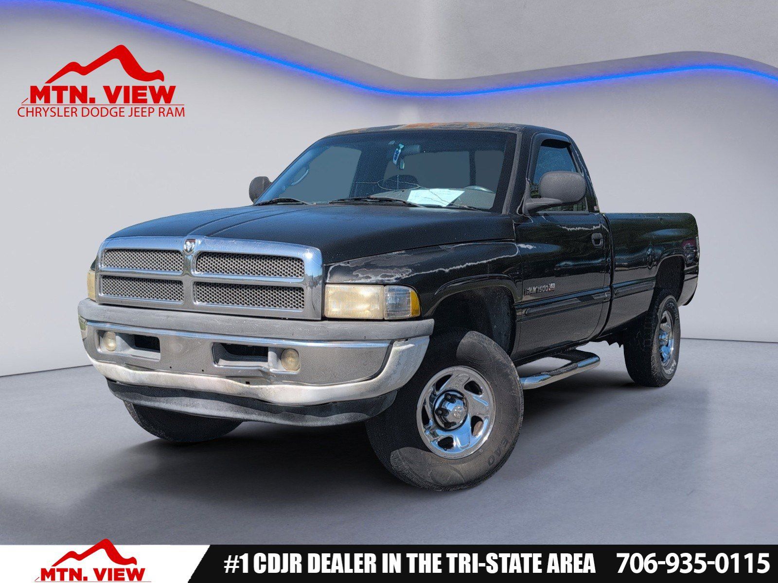 Black 1998 Dodge RAM 1500 Pickup Truck 4-Speed Automatic
