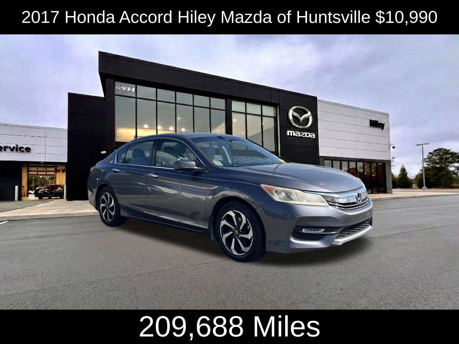 Gray 2017 Honda Accord Sedan Front-Wheel Drive Continuously Variable Transmission