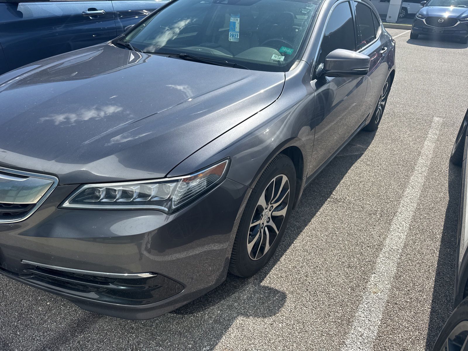 Gray (Modern Steel Metallic) 2017 Acura TLX FWD with Technology Package Sedan Front-Wheel Drive 8-Speed Dual Clutch