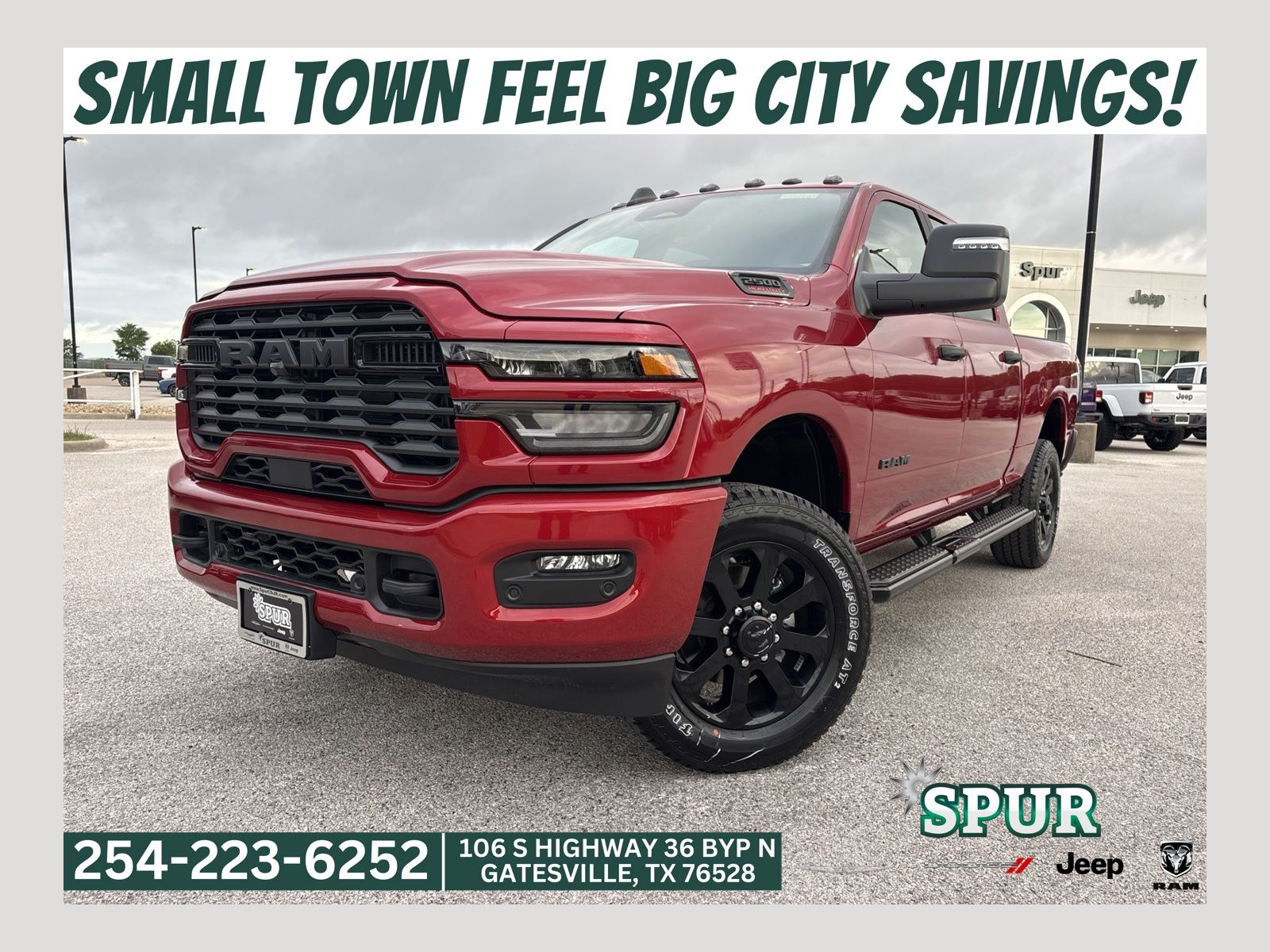 Molten Red Pearlcoat 2026 RAM 2500 Big Horn Crew Cab 4WD Pickup Truck Four-Wheel Drive 8-Speed Automatic