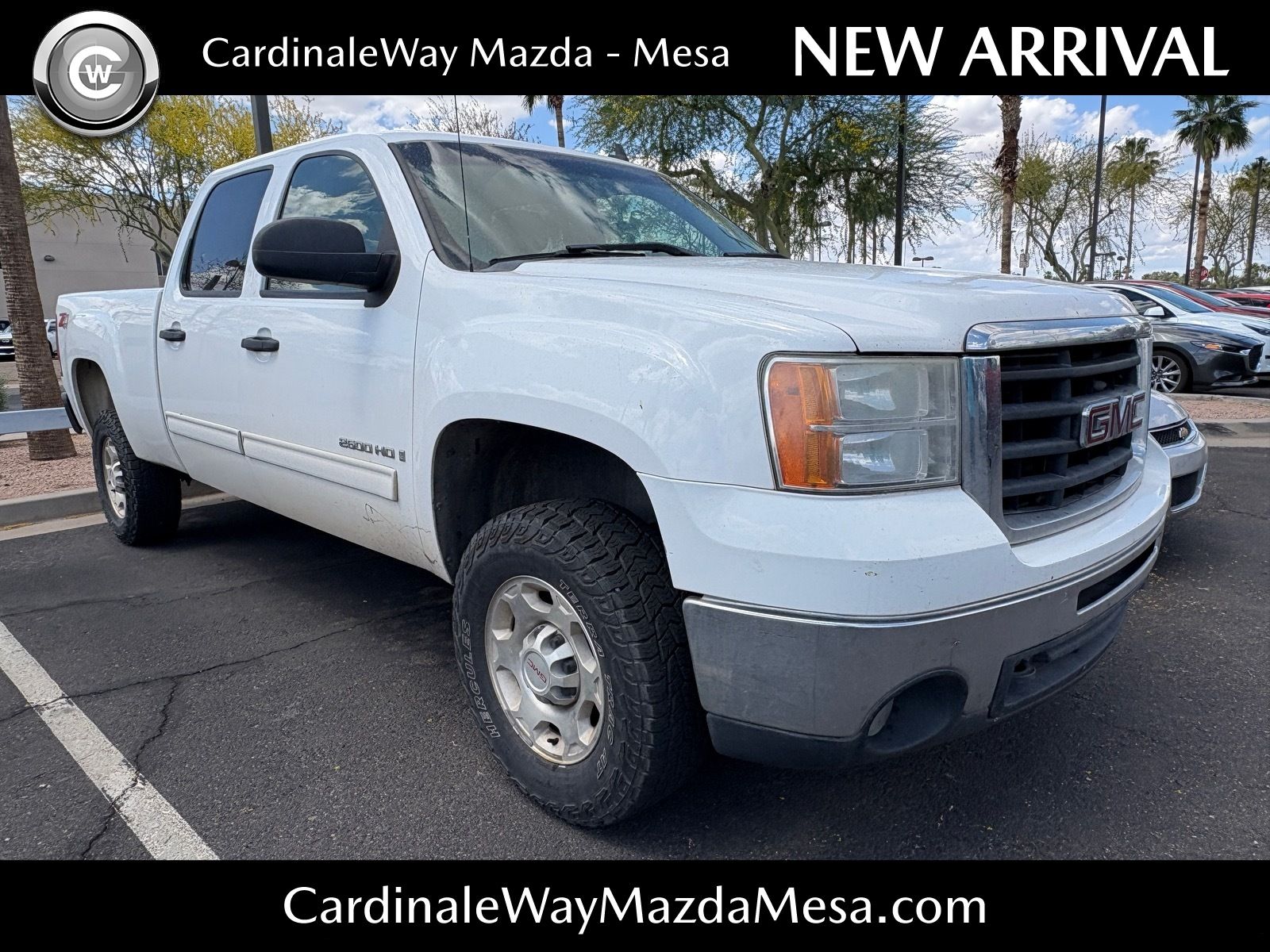 Summit White 2009 GMC Sierra 2500HD SLE1 Crew Cab 4WD Pickup Truck Four-Wheel Drive 6-Speed Automatic Overdrive