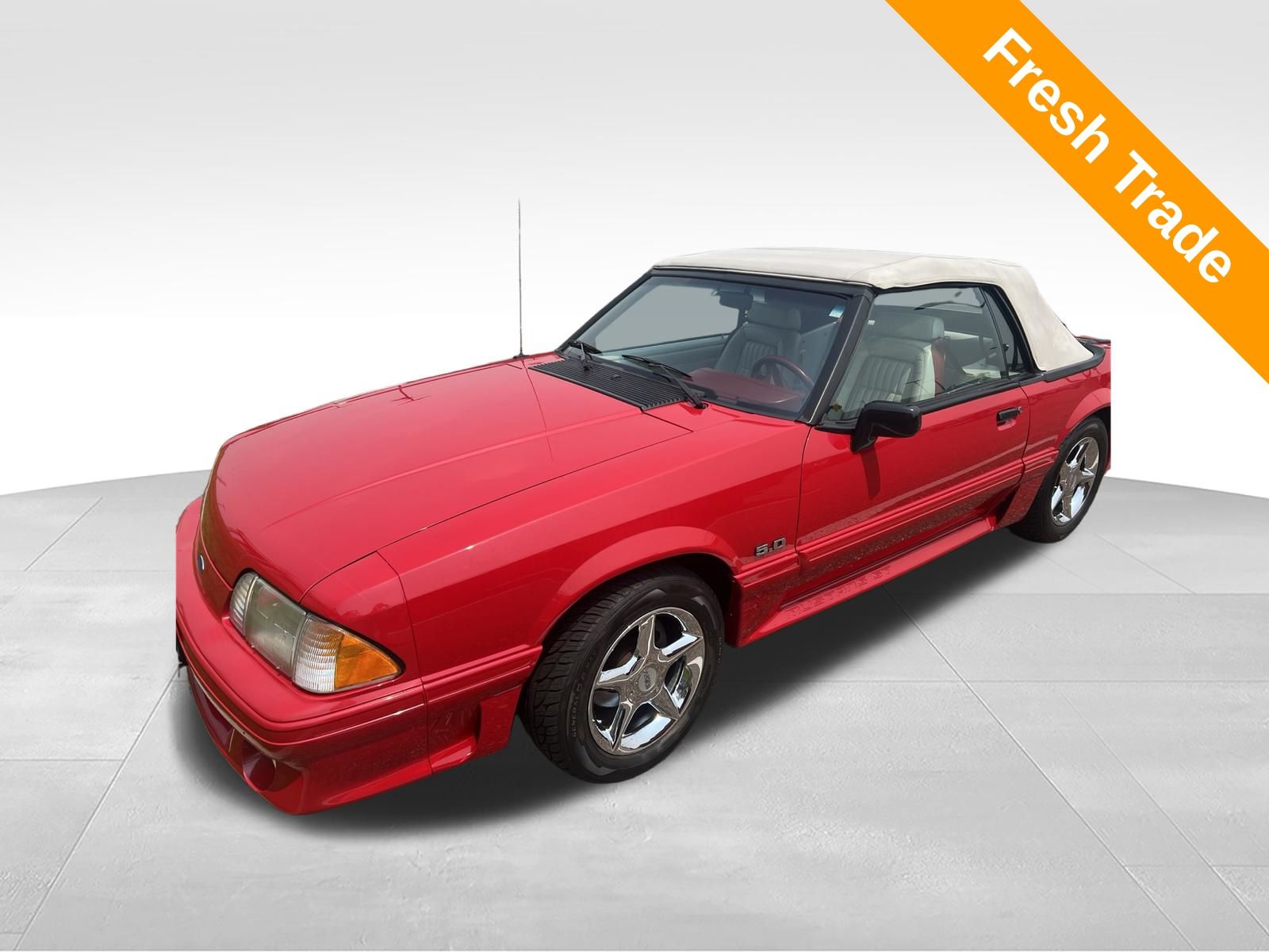 Red 1992 Ford Mustang Convertible Rear-Wheel Drive 5-Speed Manual