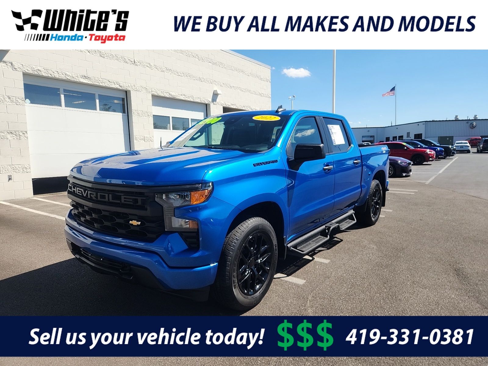 Glacier Blue Metallic 2022 Chevrolet Silverado 1500 Pickup Truck Four-Wheel Drive 8-Speed Automatic