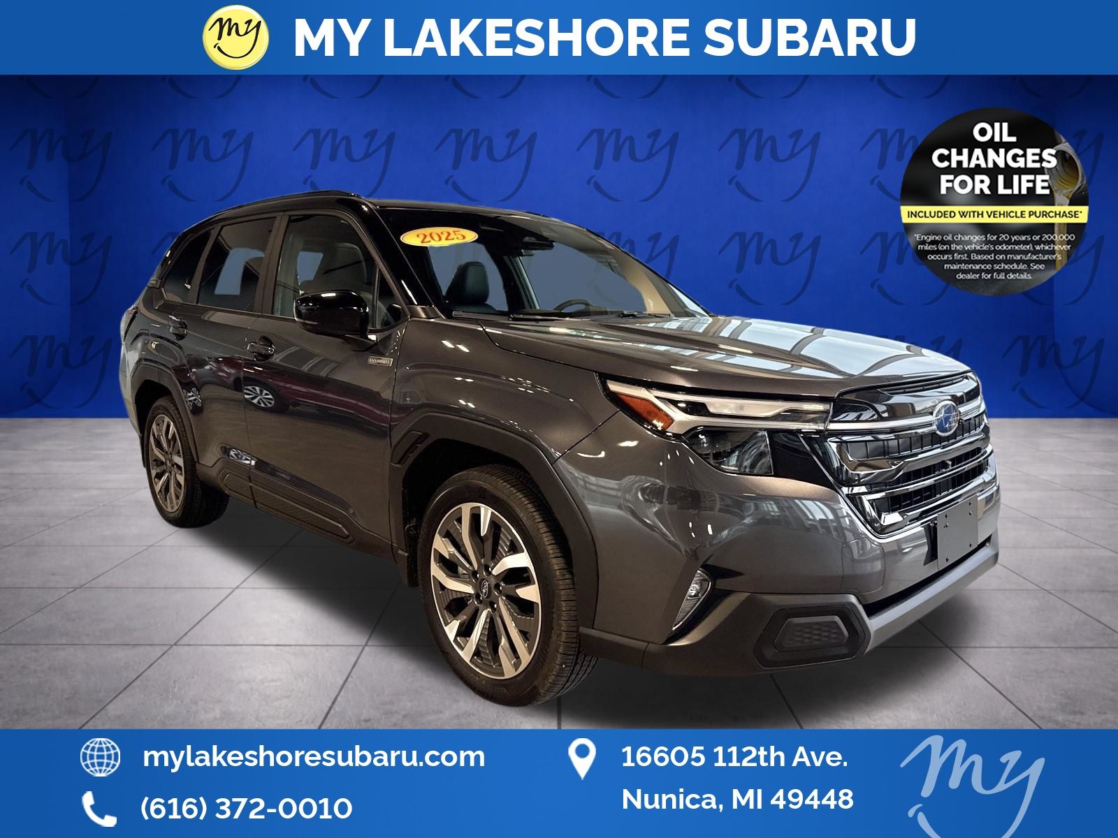 Magnetite Gray Metallic/Crystal Black Silica 2025 Subaru Forester Hybrid Touring AWD SUV / Crossover All-Wheel Drive Continuously Variable Transmission