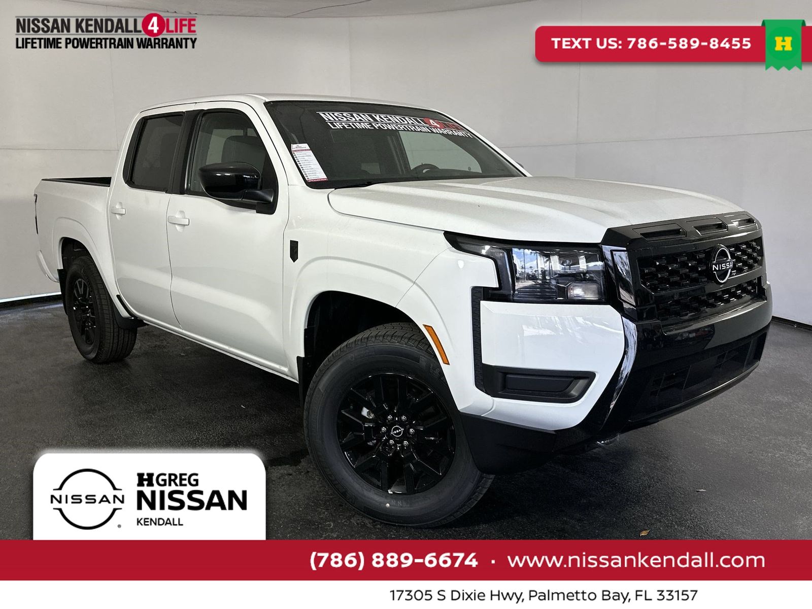 Glacier White 2026 Nissan Frontier Pickup Truck Four-Wheel Drive 9-Speed Automatic Overdrive