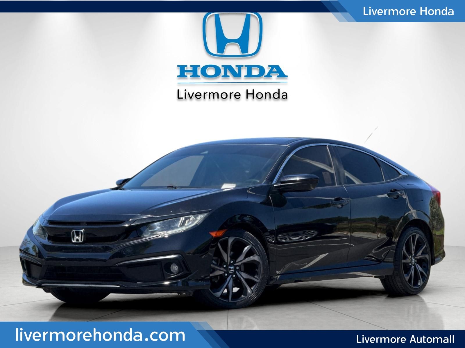 Black 2021 Honda Civic Sedan Front-Wheel Drive Continuously Variable Transmission
