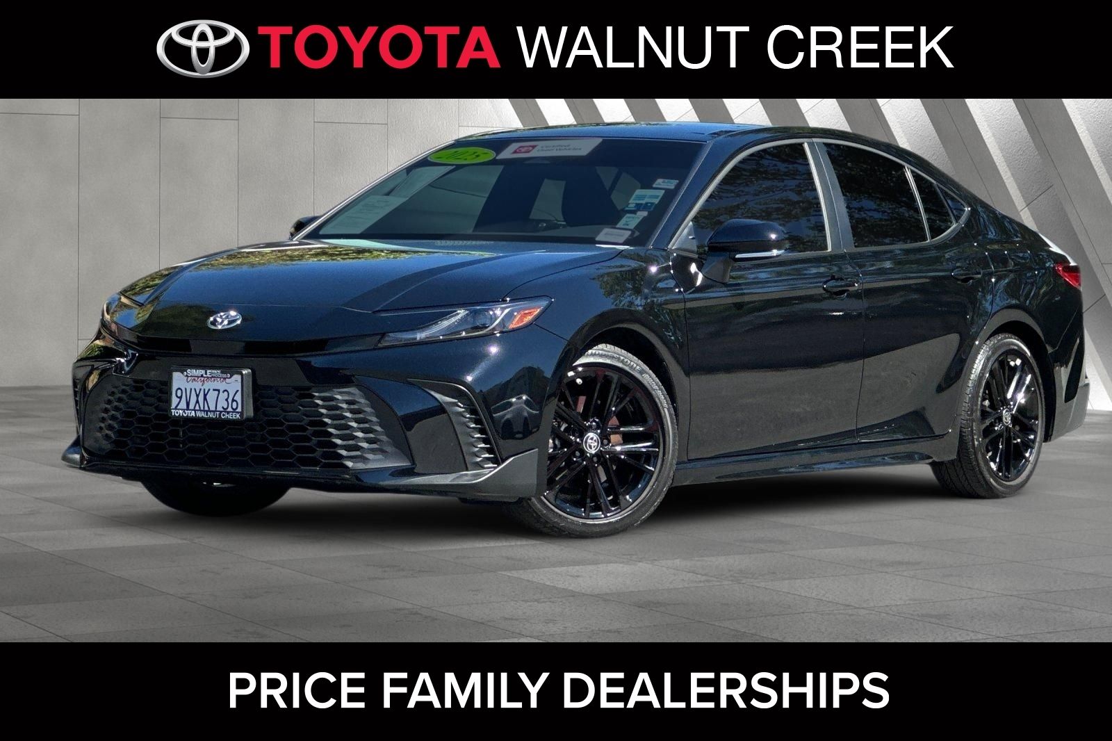 Midnight Black Metallic 2025 Toyota Camry Sedan Front-Wheel Drive Continuously Variable Transmission