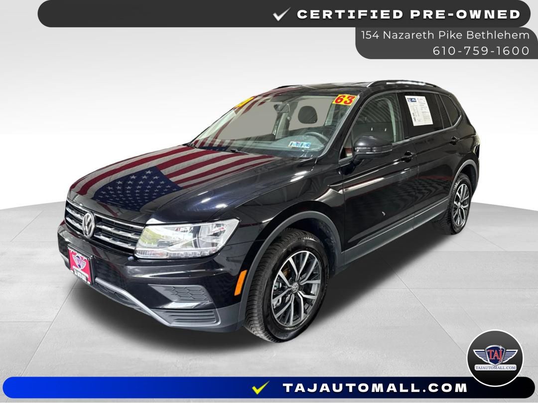 Deep Black 2021 Volkswagen Tiguan SUV / Crossover All-Wheel Drive 8-Speed Automatic