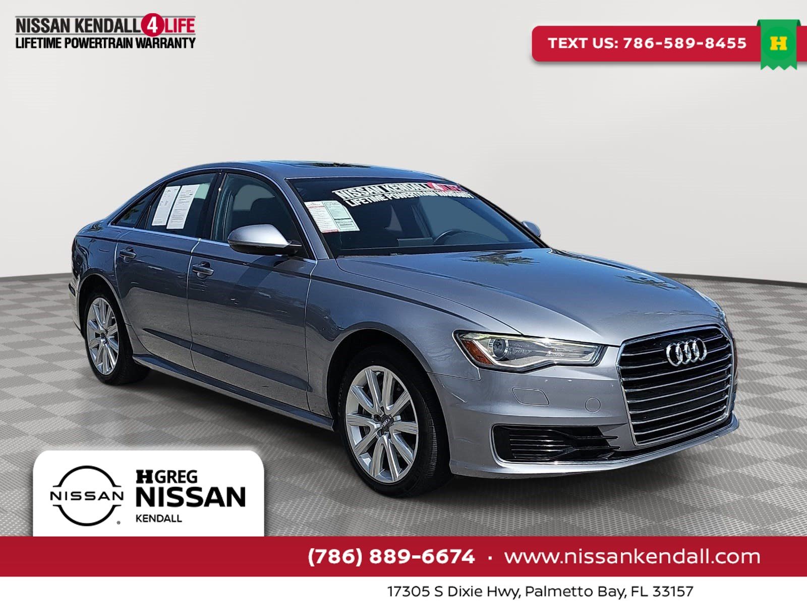 Tornado Gray Metallic 2016 Audi A6 Sedan Front-Wheel Drive 7-Speed Automatic