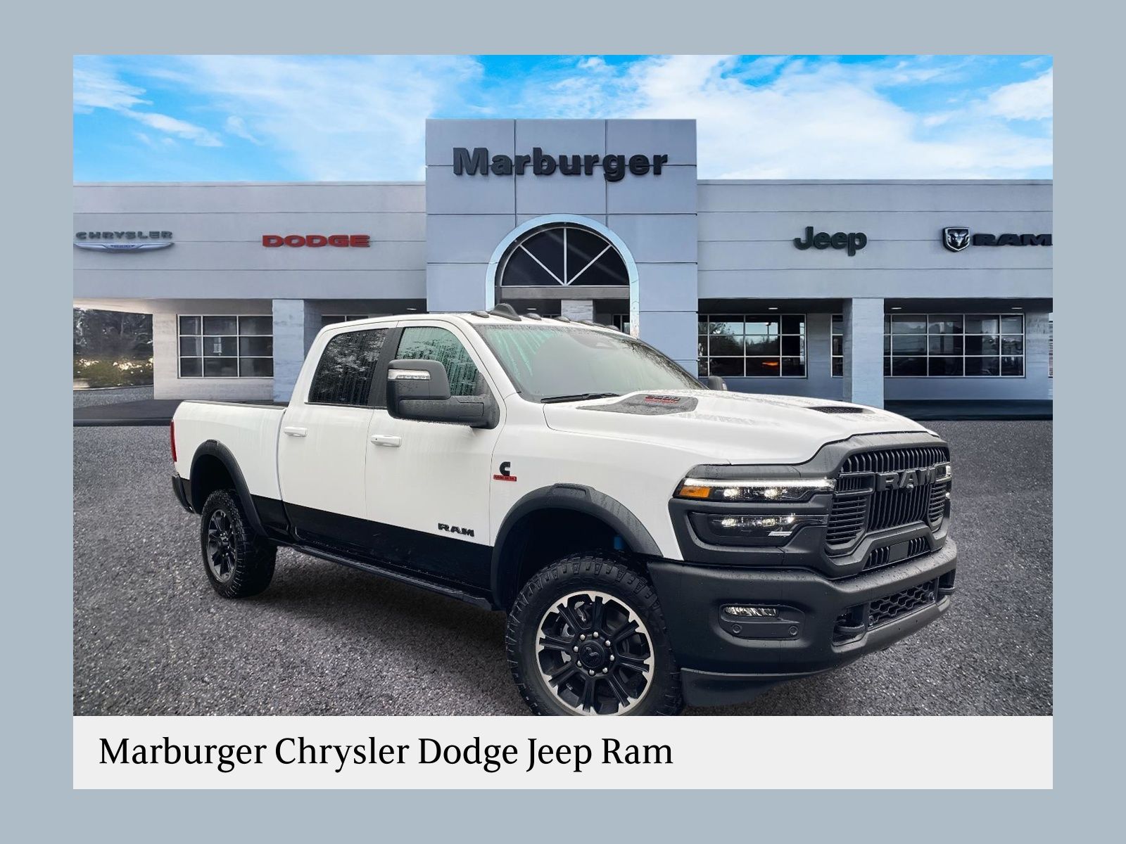 Bright White Clearcoat 2025 RAM 2500 Rebel Crew Cab 4WD Pickup Truck Four-Wheel Drive 8-Speed Automatic