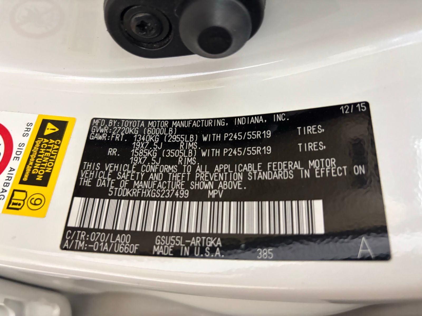 Used Car 2016 Toyota Highlander  For Sale Under $20,000 In Austin, Texas