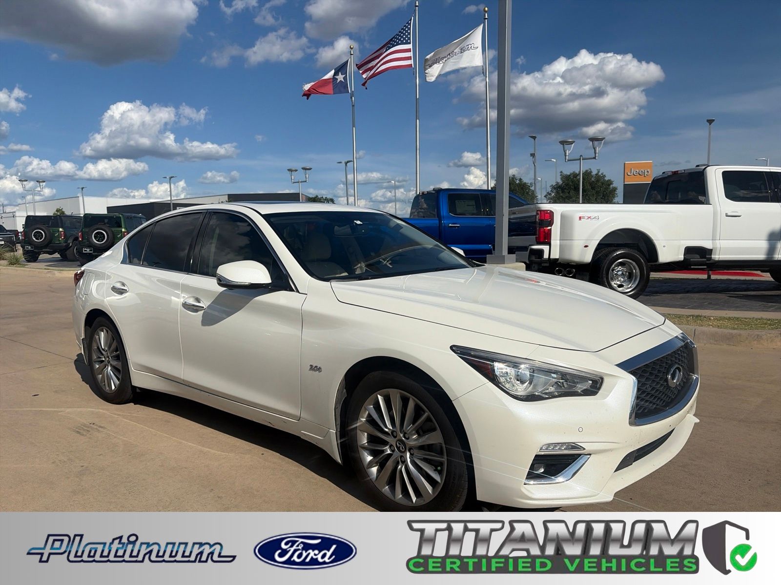 Majestic White 2019 INFINITI Q50 Sedan All-Wheel Drive 7-Speed Automatic Overdrive