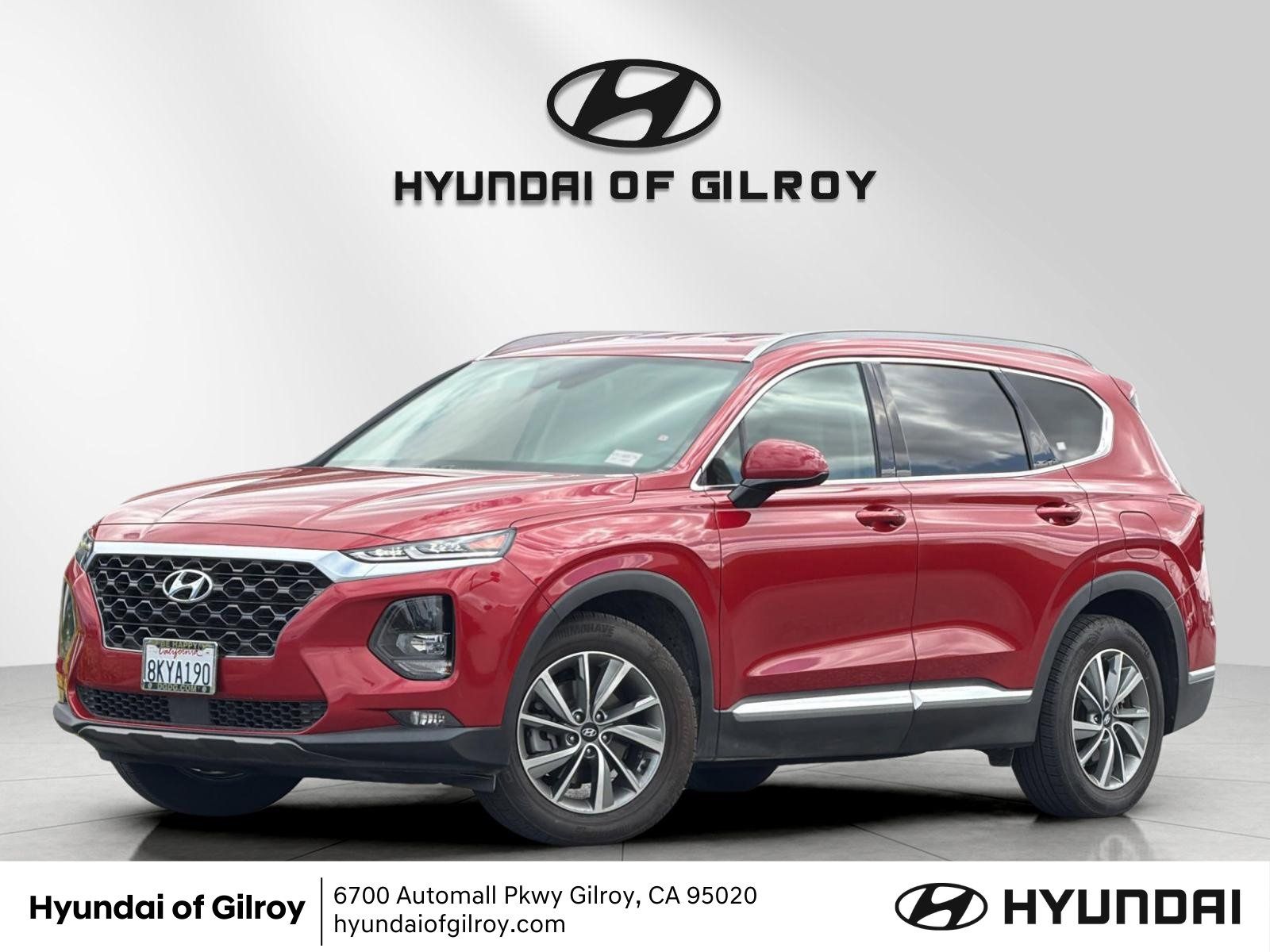 Scarlet Red 2019 Hyundai Santa Fe SUV / Crossover Front-Wheel Drive 8-Speed Automatic