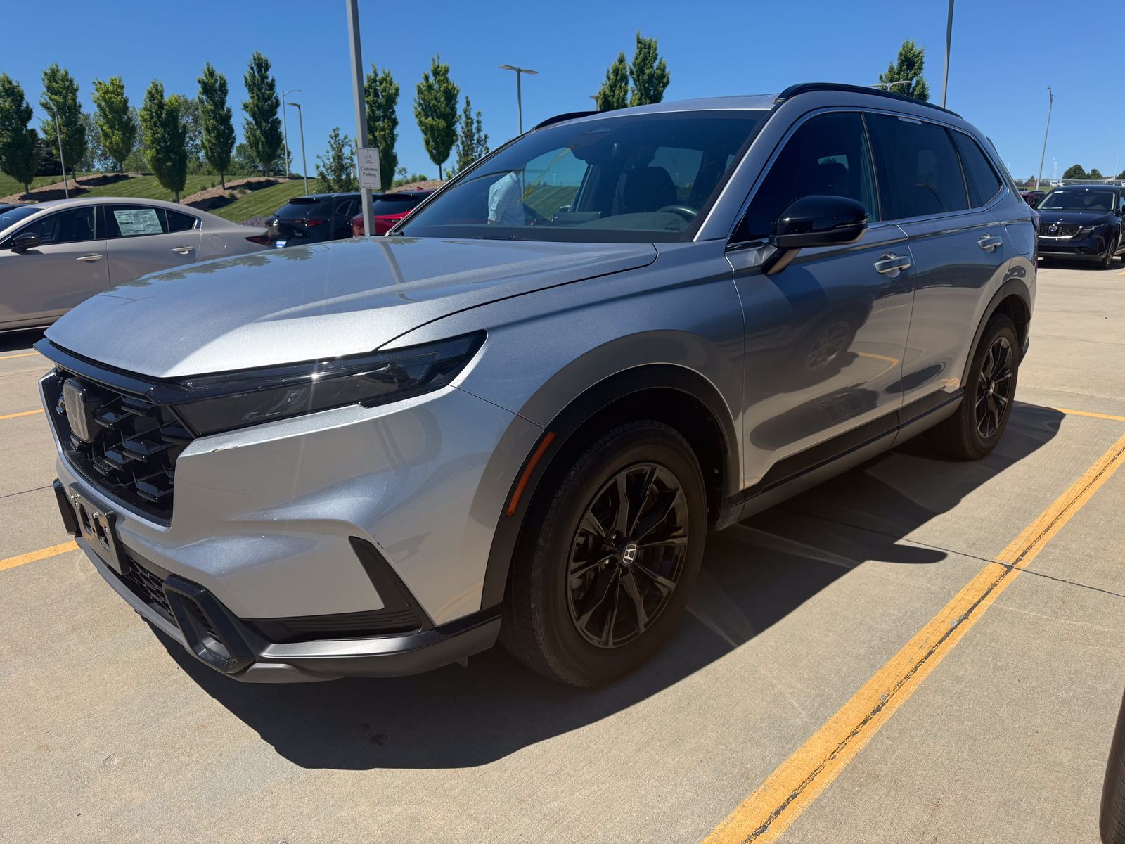 Silver 2024 Honda CR-V Hybrid Sport AWD SUV / Crossover All-Wheel Drive Continuously Variable Transmission