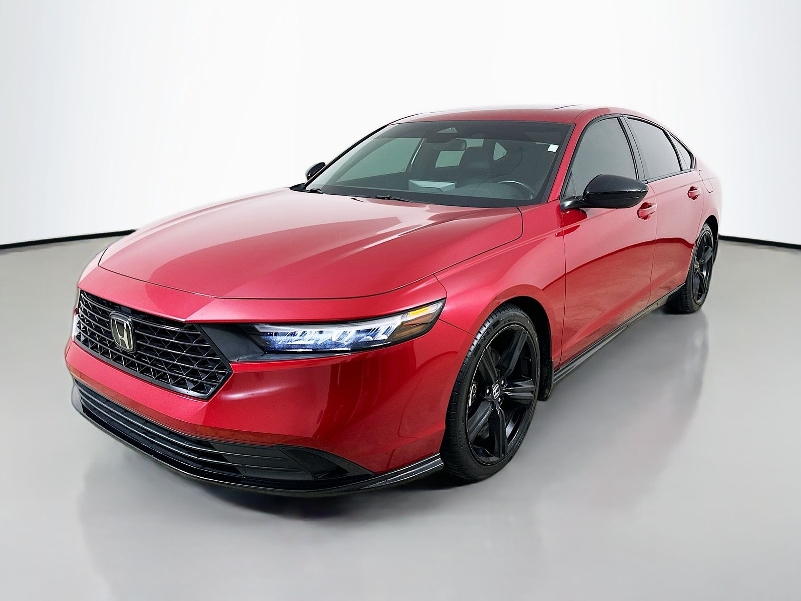 Radiant Red Metallic 2024 Honda Accord Hybrid Sedan Front-Wheel Drive Continuously Variable Transmission