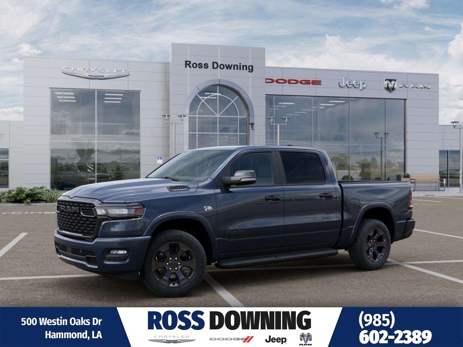 Forged Blue Metallic 2026 RAM 1500 Big Horn Crew Cab 4WD Pickup Truck Four-Wheel Drive 8-Speed Automatic