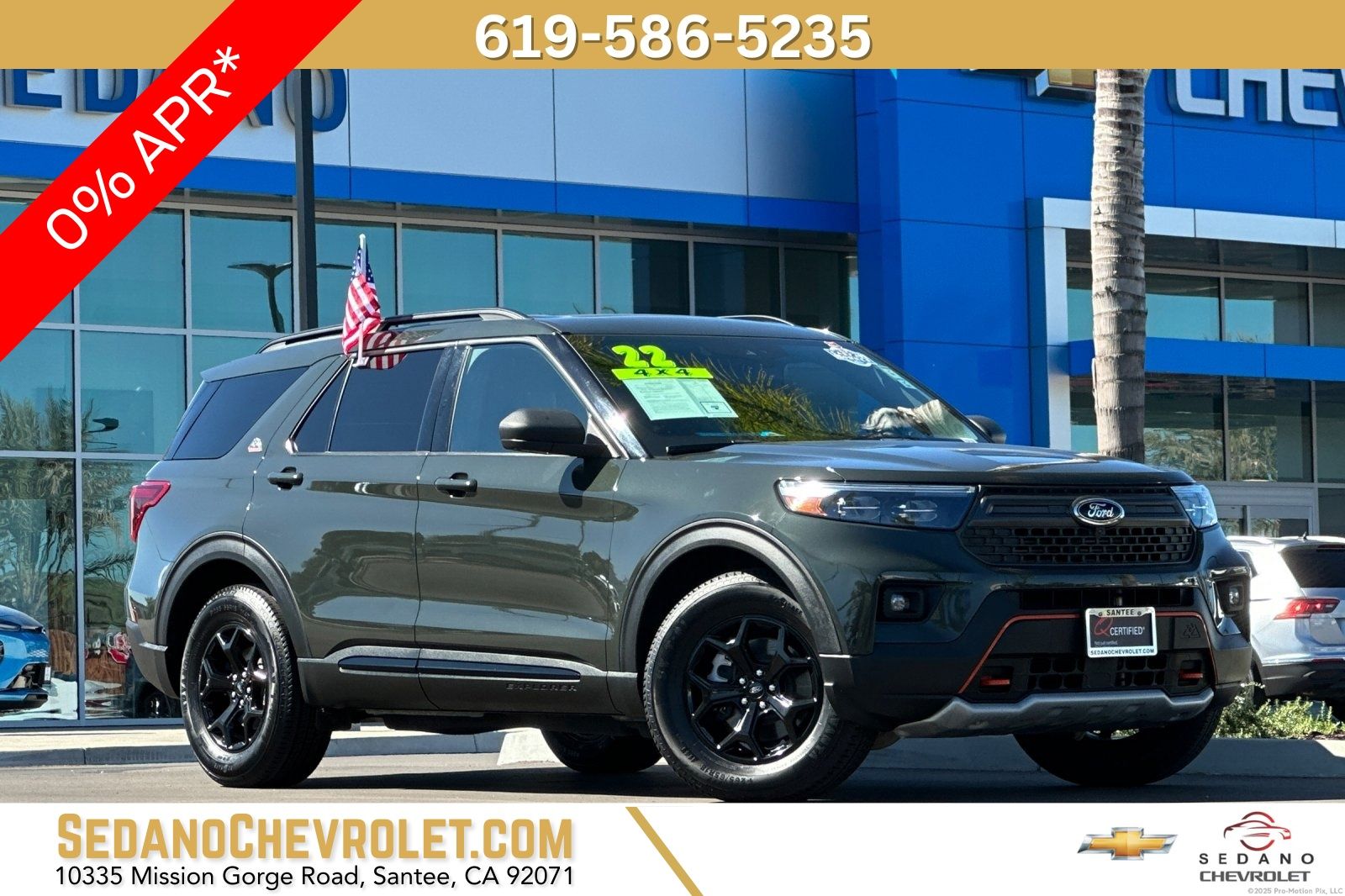 Forged Green Metallic 2022 Ford Explorer Timberline AWD SUV / Crossover All-Wheel Drive Automatic