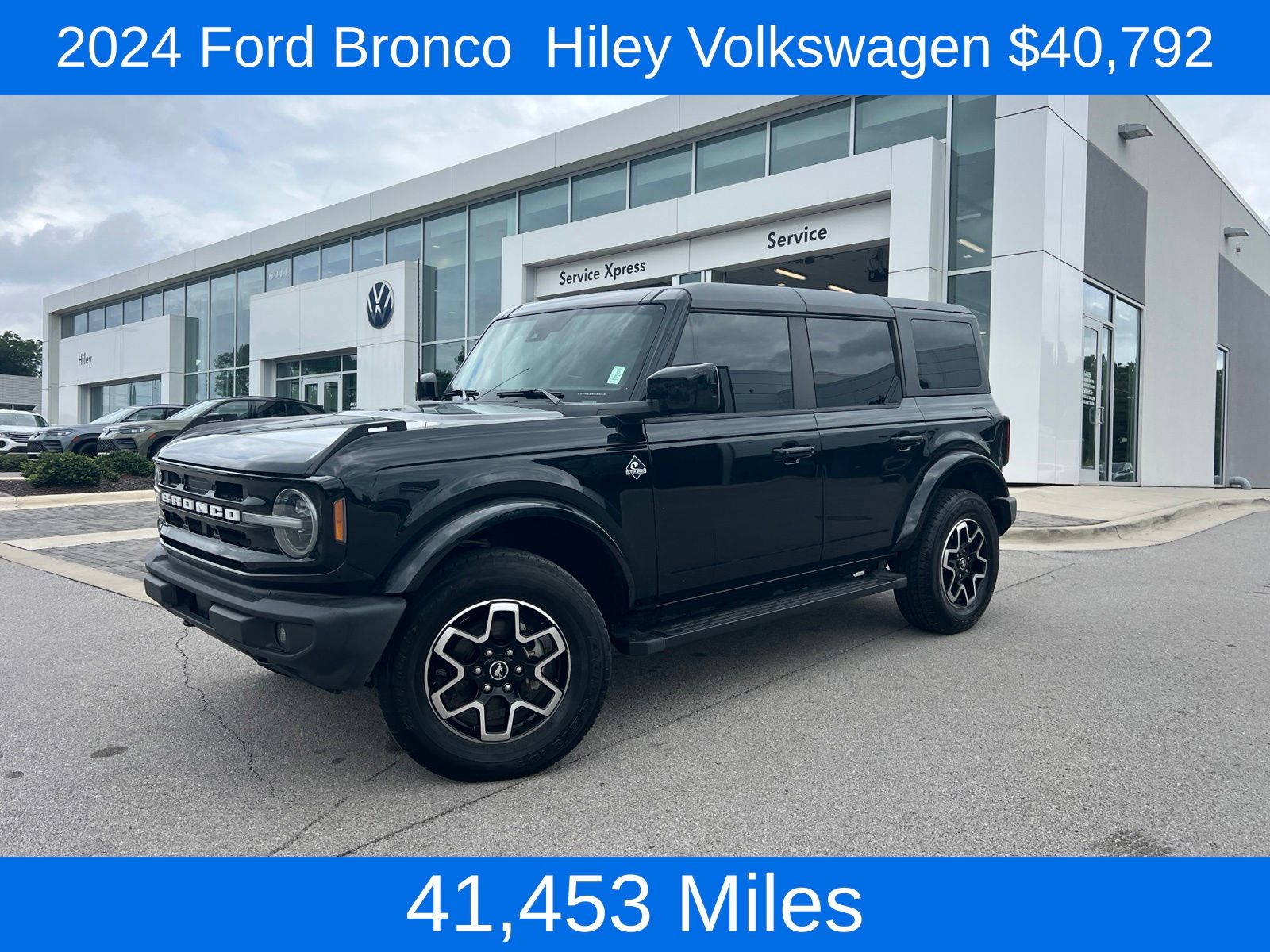 Shadow Black 2024 Ford Bronco SUV / Crossover Four-Wheel Drive Automatic