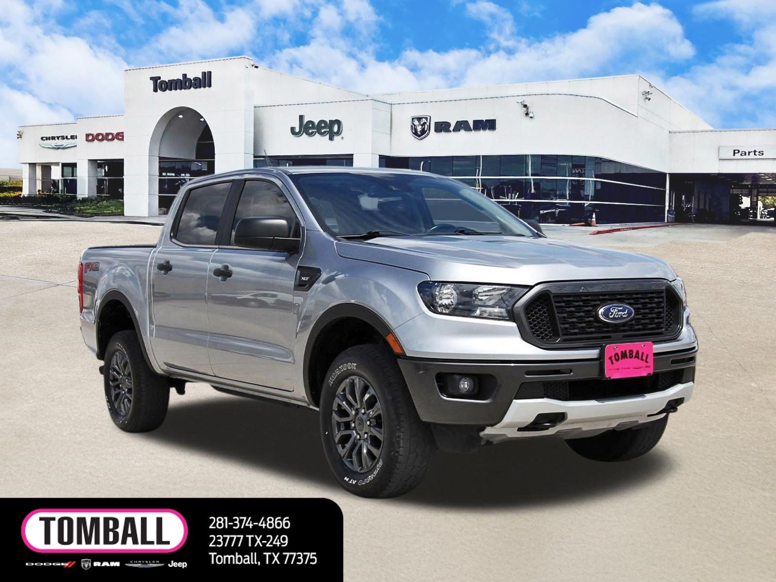 Silver 2021 Ford Ranger XLT SuperCrew RWD Pickup Truck 4X2 Automatic