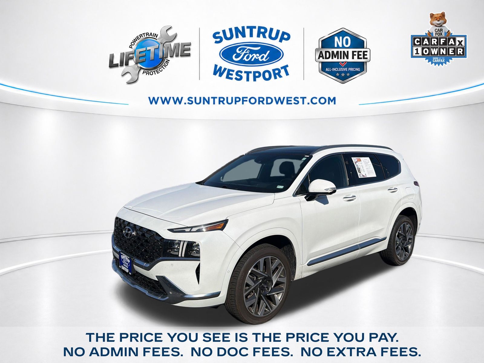 Quartz White 2023 Hyundai Santa Fe Calligraphy AWD SUV / Crossover All-Wheel Drive Automatic