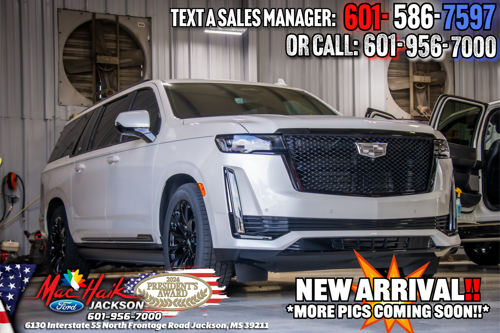 Crystal White Tricoat 2023 Cadillac Escalade ESV Sport RWD SUV / Crossover Rear-Wheel Drive Automatic
