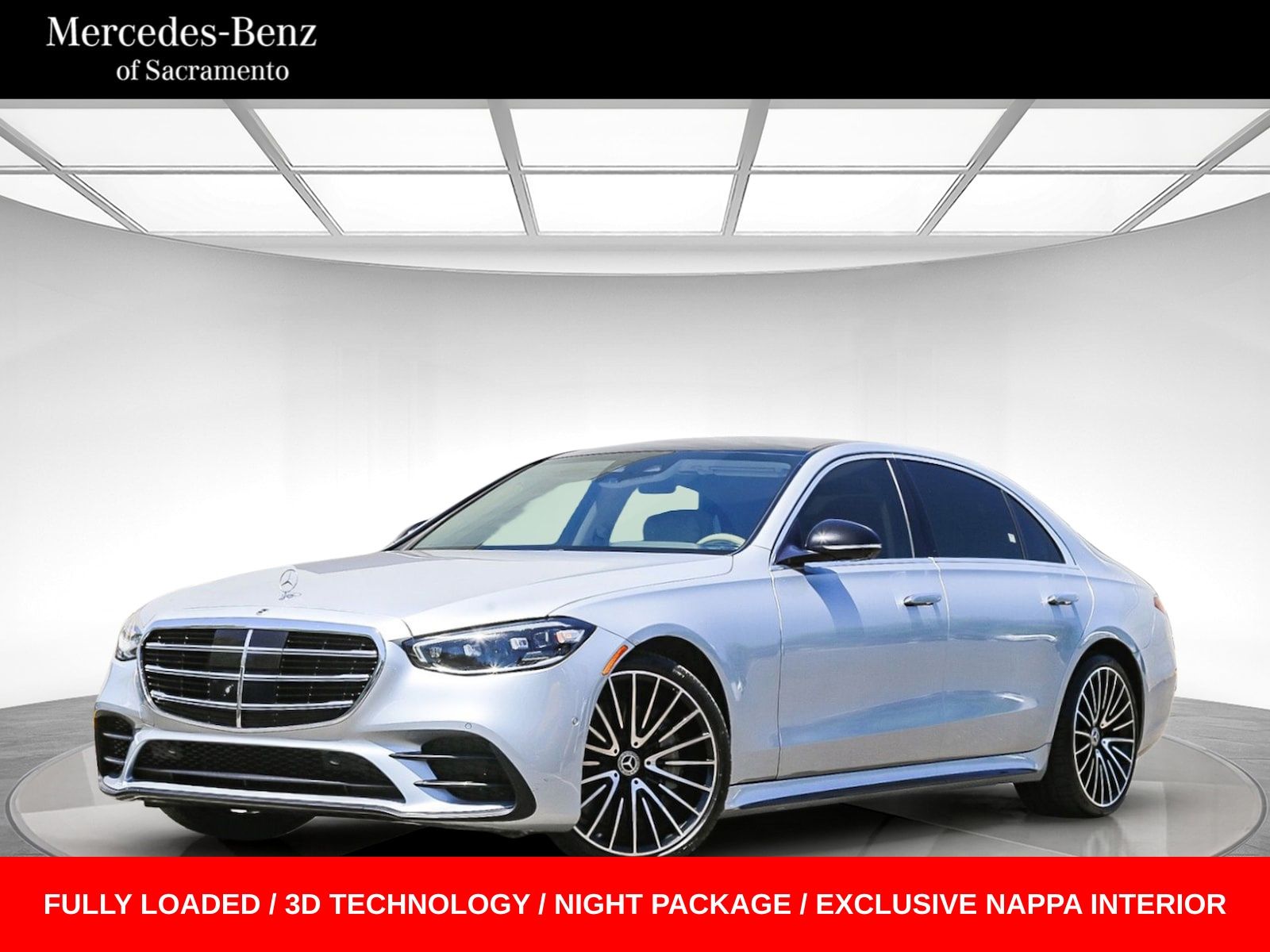 Cirrus Silver 2022 Mercedes-Benz S-Class S 580 4MATIC AWD Sedan All-Wheel Drive 9-Speed Automatic