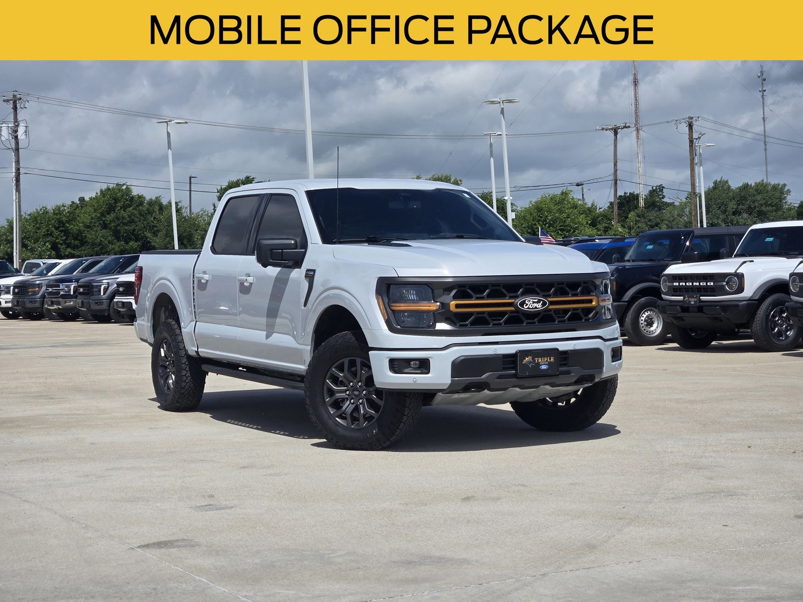 White Metallic 2025 Ford F-150 Tremor SuperCrew 4WD Pickup Truck Four-Wheel Drive Automatic