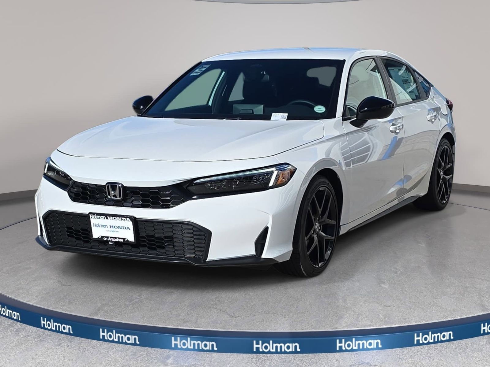 Platinum White Pearl 2026 Honda Civic Hatchback Sport FWD Hatchback Front-Wheel Drive Continuously Variable Transmission
