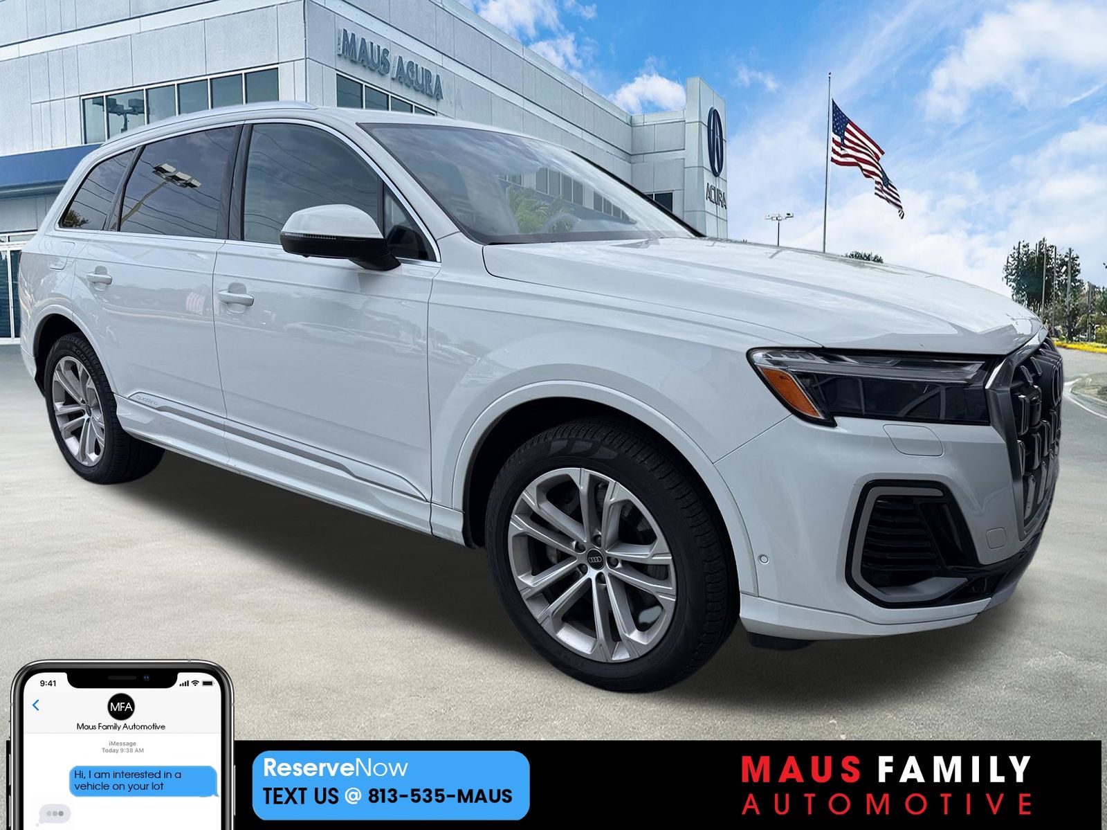 Glacier White Metallic 2025 Audi Q7 SUV / Crossover All-Wheel Drive 8-Speed Automatic
