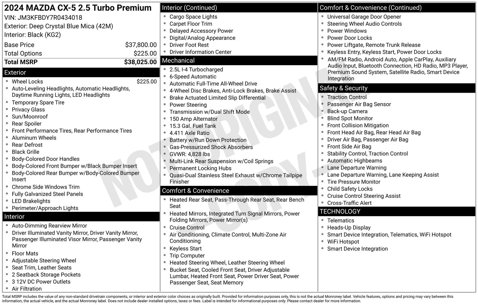 Used Car 2024 Mazda Cx-5  2.5 Turbo Premium For Sale Under $40,000 In Austin, Texas