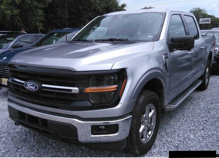 Iconic Silver Metallic 2024 Ford F-150 Pickup Truck Four-Wheel Drive Automatic