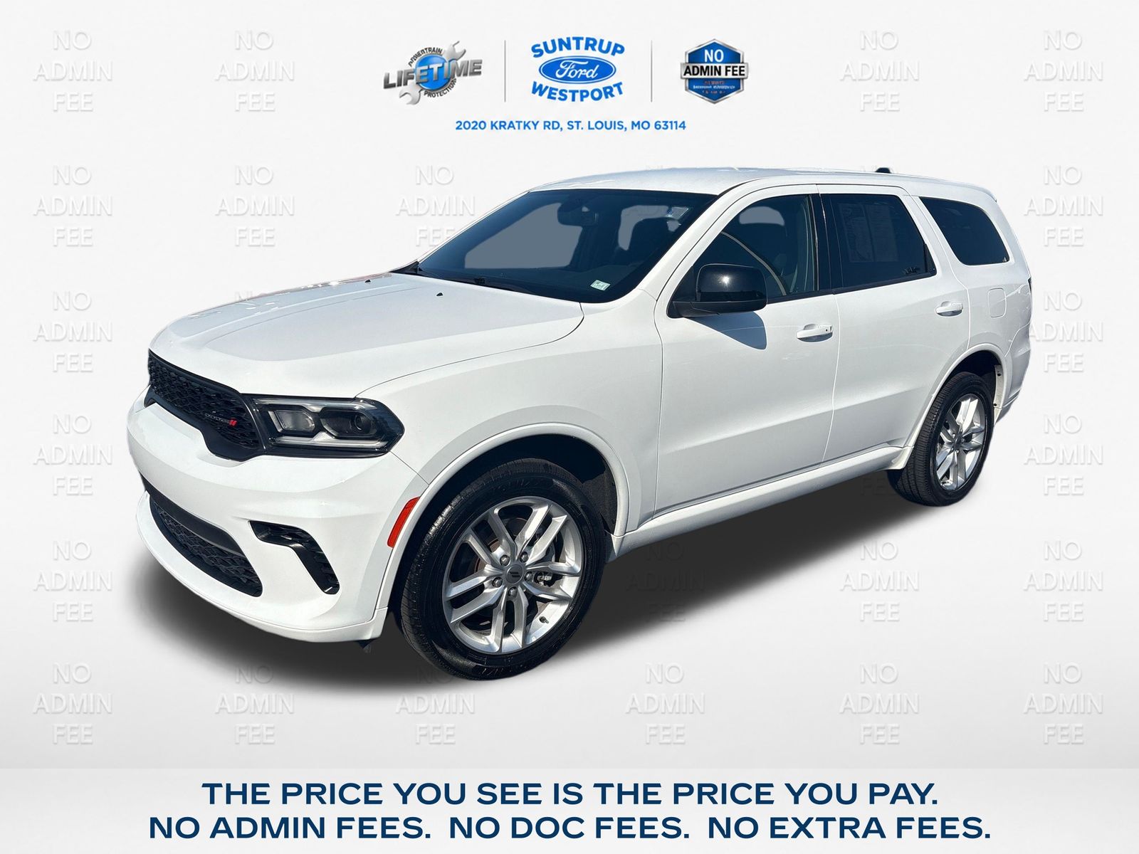 White Knuckle Clearcoat 2024 Dodge Durango SUV / Crossover All-Wheel Drive 8-Speed Automatic