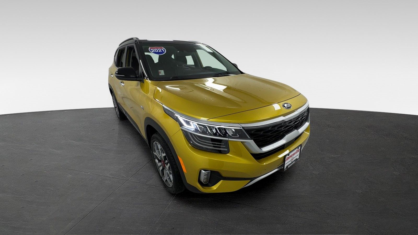 Starbright Yellow/Black Roof 2021 Kia Seltos SUV / Crossover All-Wheel Drive 7-Speed Automatic