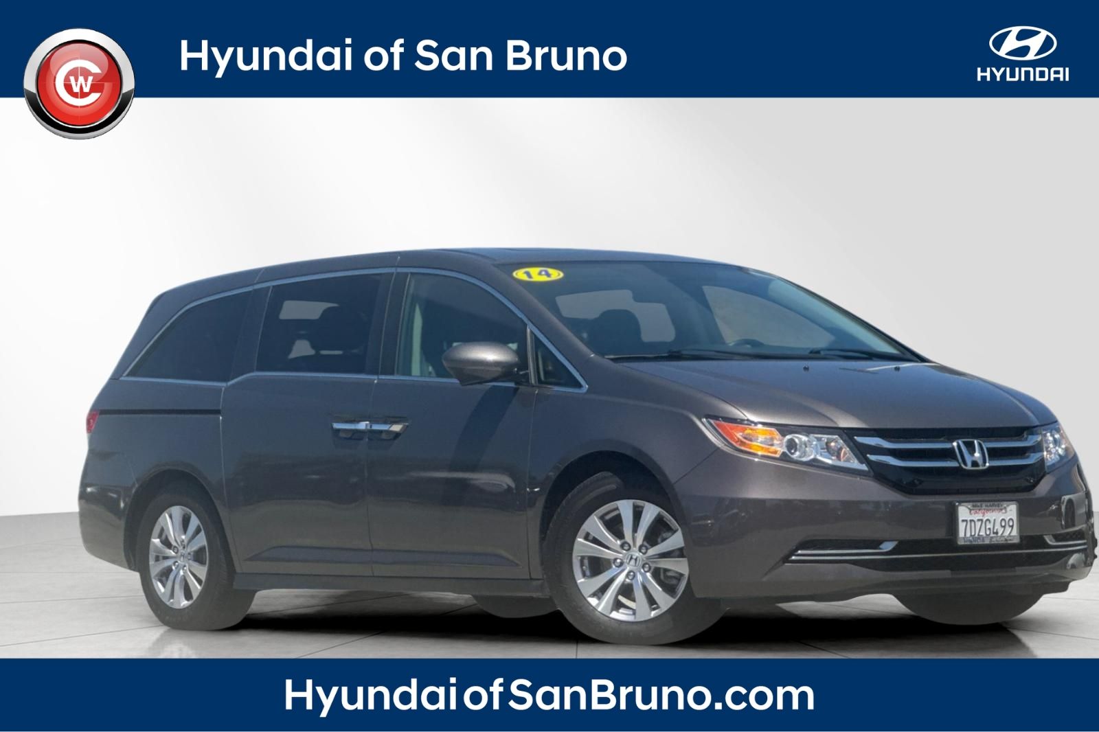 Dark Gray 2014 Honda Odyssey Minivan Front-Wheel Drive 6-Speed Automatic