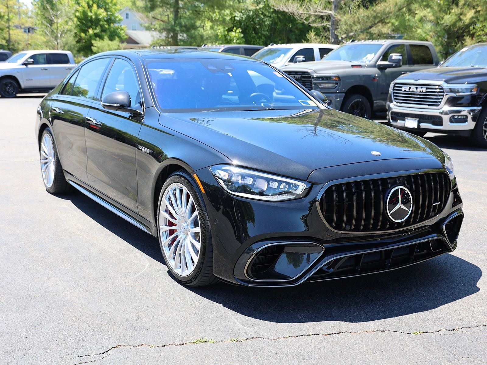 Black 2025 Mercedes-Benz S-Class AMG S 63 E Performance 4MATIC Sedan All-Wheel Drive 9-Speed Automatic