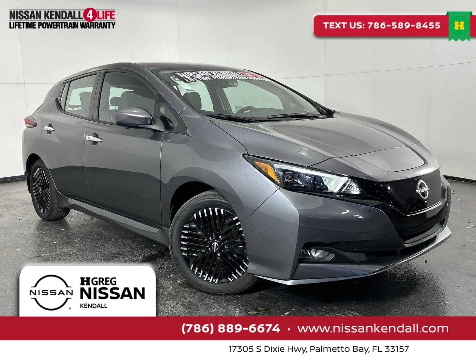 Gray (Gun Metallic) 2025 Nissan LEAF Hatchback Front-Wheel Drive Automatic