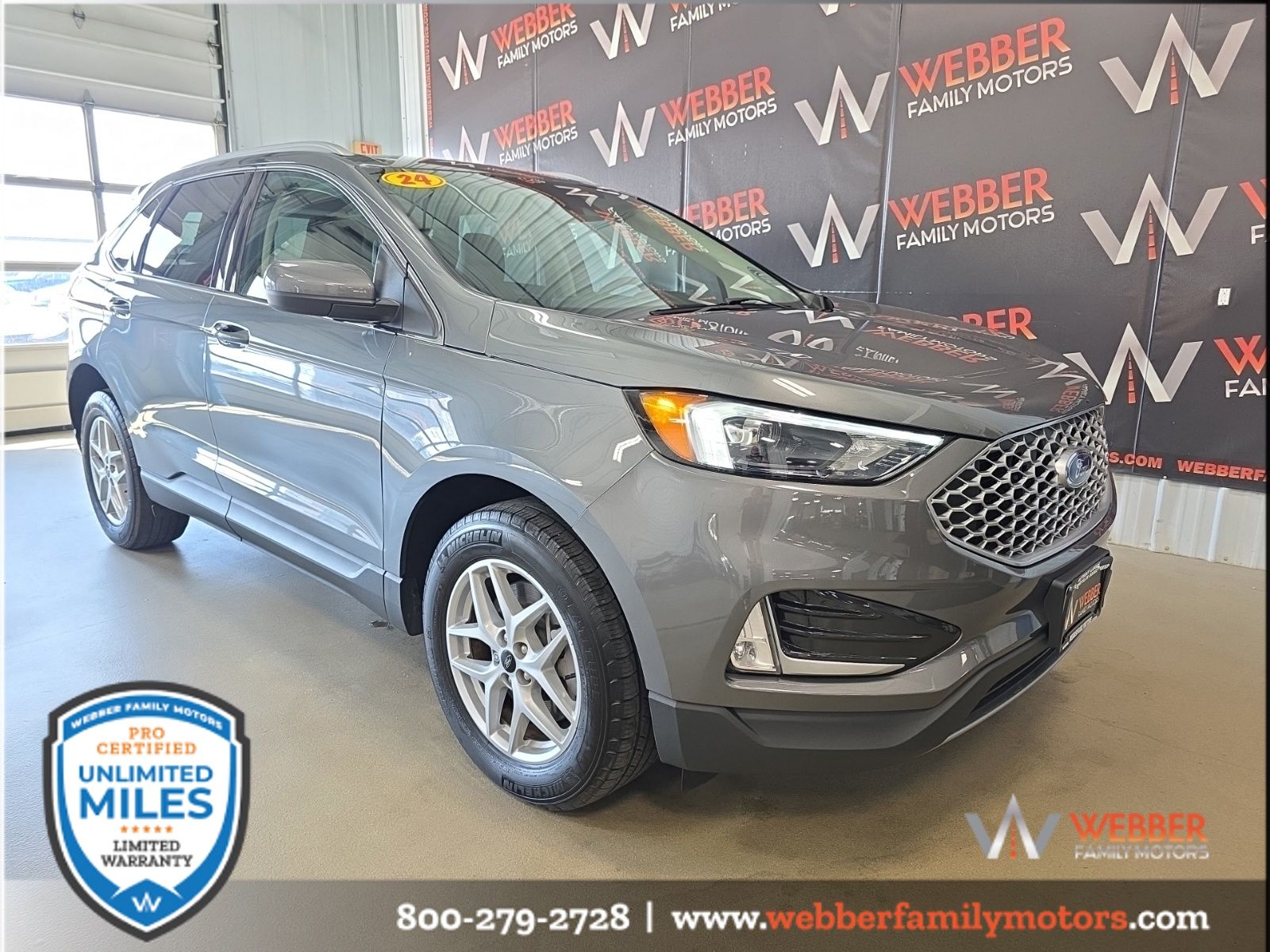 Gray Metallic 2024 Ford Edge SUV / Crossover All-Wheel Drive 8-Speed Automatic