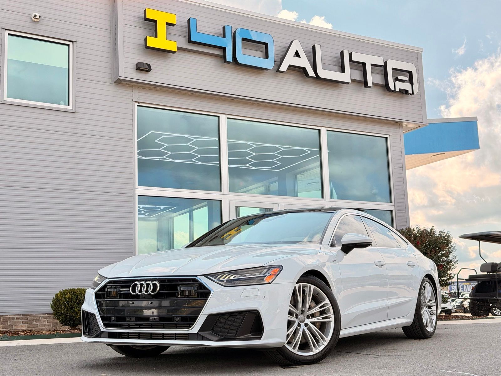 Glacier White 2019 Audi A7 Sedan All-Wheel Drive 7-Speed Automatic