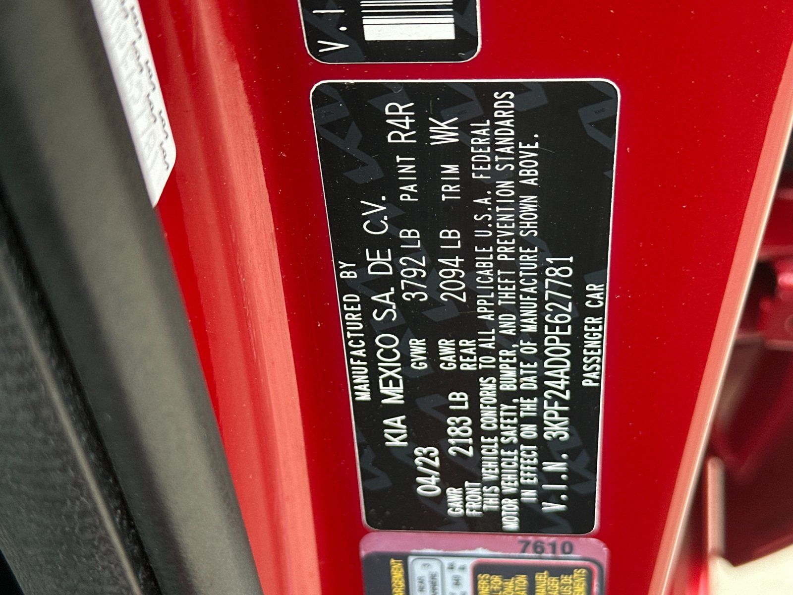 Used 2023 Red Kia LXS image 26