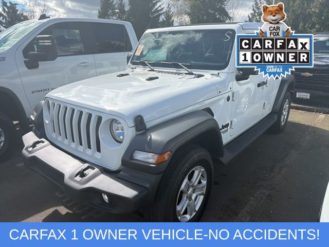 Bright White Clearcoat 2021 Jeep Wrangler Unlimited Sport S 4WD SUV / Crossover Four-Wheel Drive 8-Speed Automatic