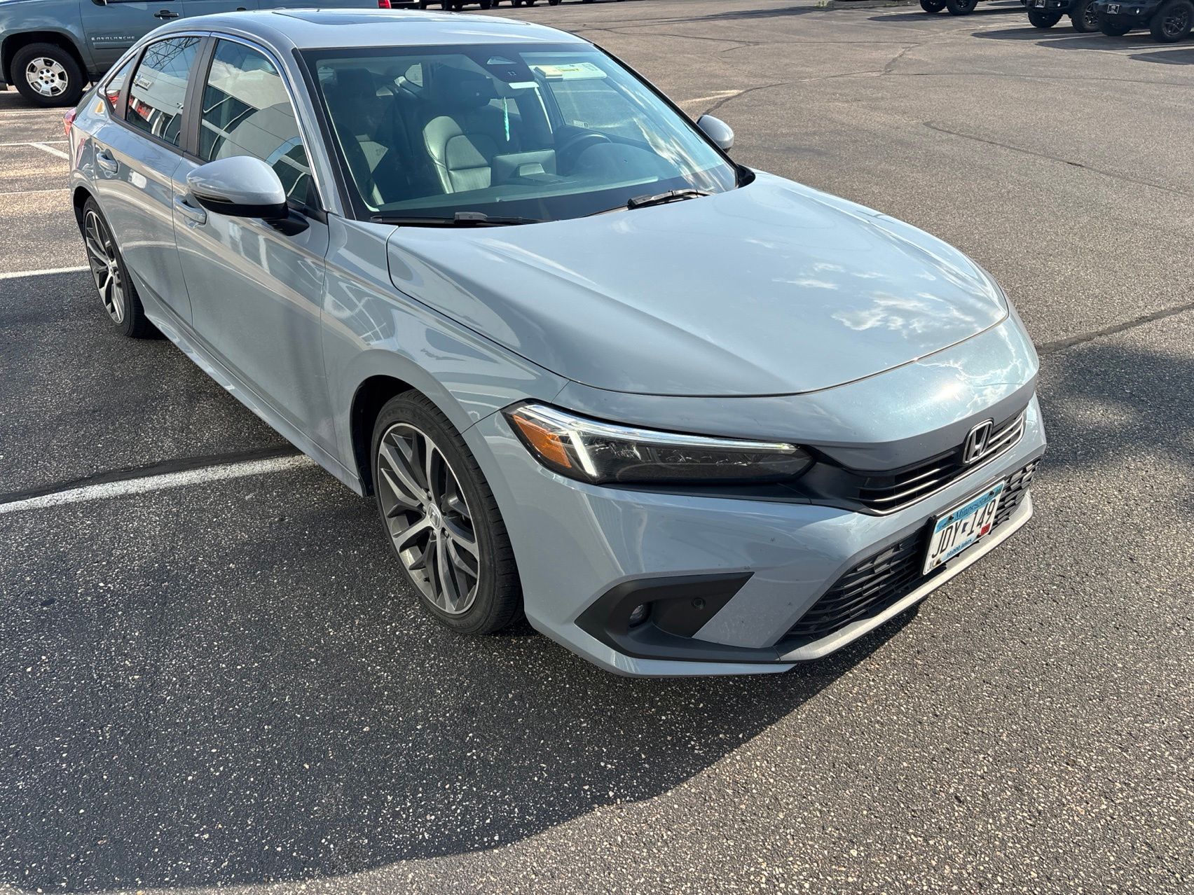 Gray Pearl 2022 Honda Civic Sedan Front-Wheel Drive Continuously Variable Transmission