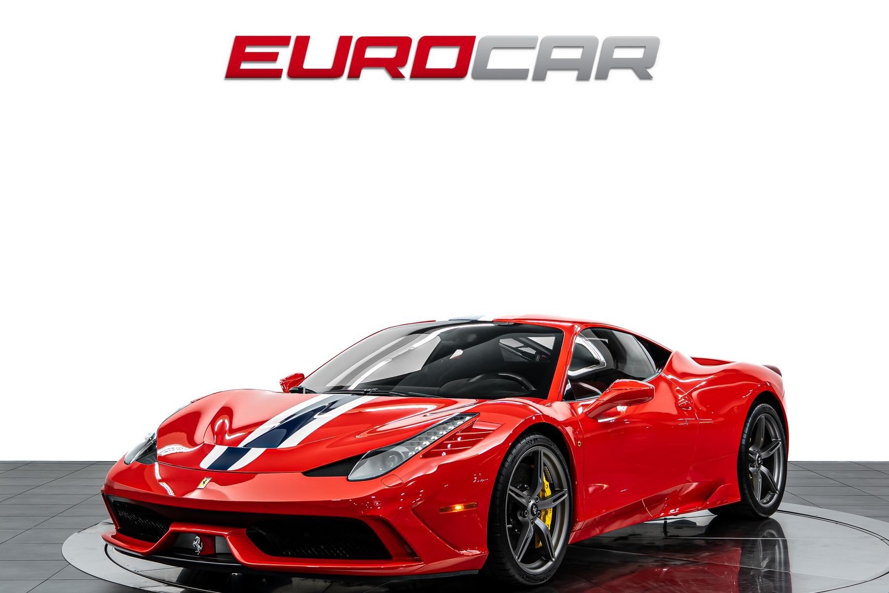 Red 2015 Ferrari 458 Coupe Rear-Wheel Drive 7-Speed Dual Clutch